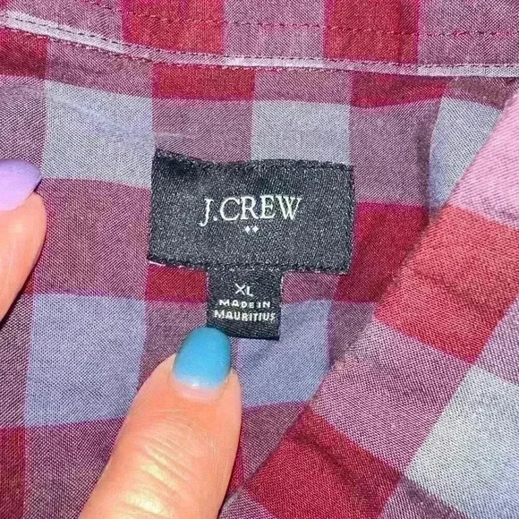 J.Crew Sz XL Plaid Button Down Shirt Cabincorp Casual Outdoor - Picture 9 of 9